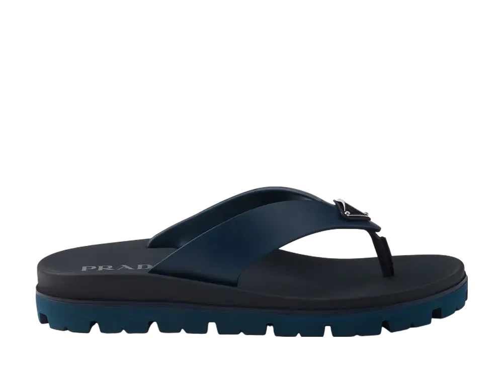 プラダ ラバー トングサンダル "ネイビー"