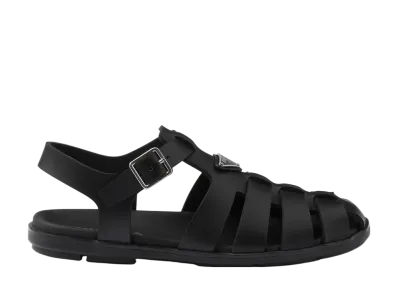 PRADA Rubber Fisherman Sandals "Black"