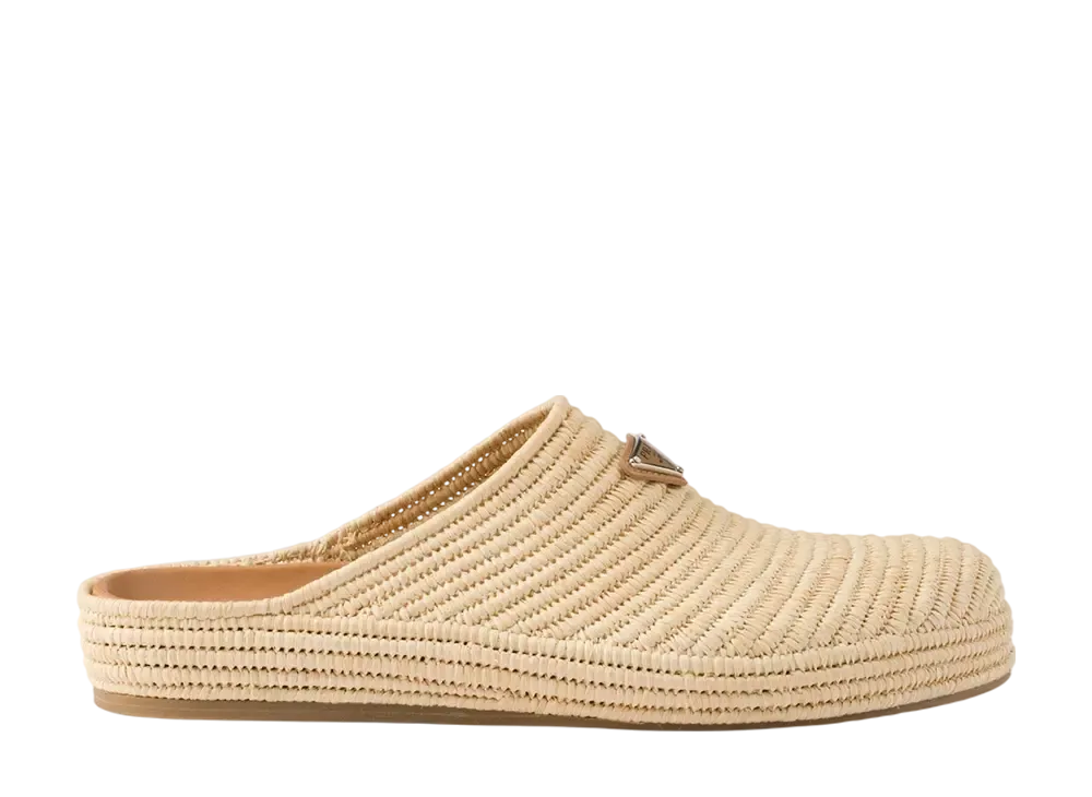 プラダ ラフィア ミュール "ナチュラル"