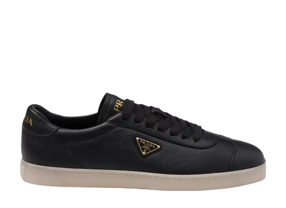 PRADA Lane Leather Sneakers "Black"