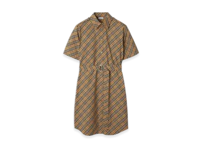 Burberry Check Cotton Shirt Dress "Sand"