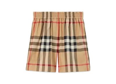 Burberry Check Cotton Shorts "Sand"