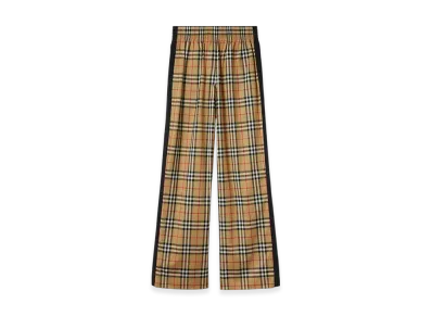 Burberry Check Cotton Trousers "Archive Beige"