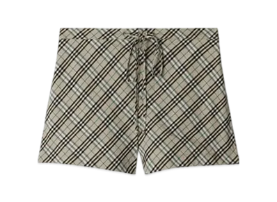 Burberry Check Cotton Pyjama Shorts "Husk"