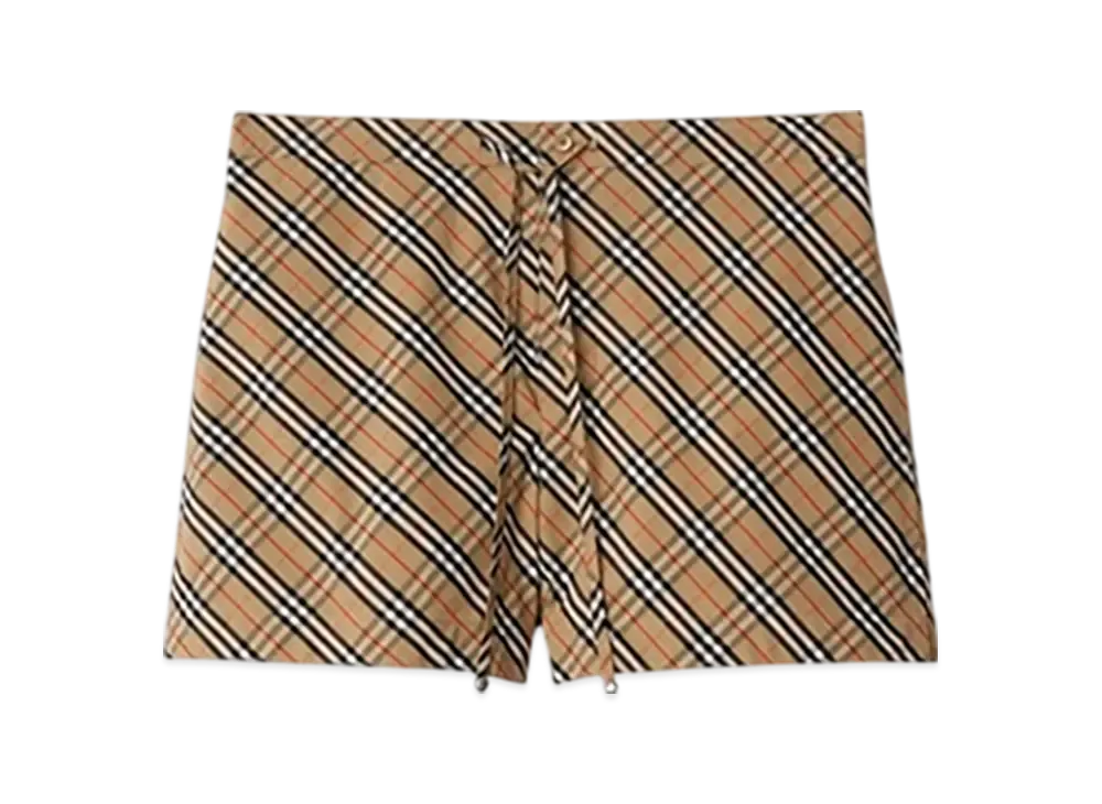 Burberry Check Cotton Pyjama Shorts "Sand"