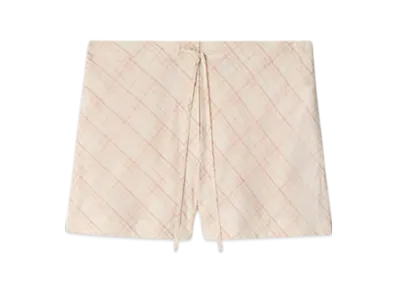Burberry Check Cotton Pyjama Shorts "Dusky Rose"