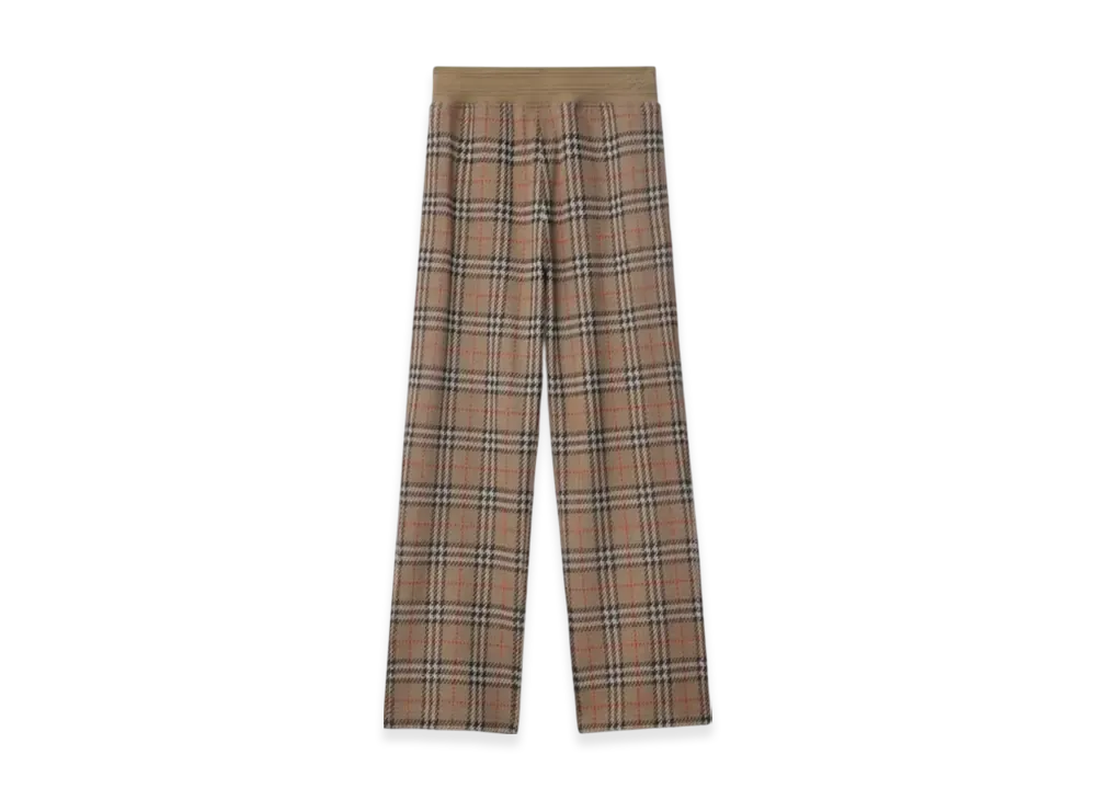 Burberry Check Cotton Blend Track Pants "Nuts"