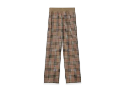 Burberry Check Cotton Blend Track Pants "Nuts"