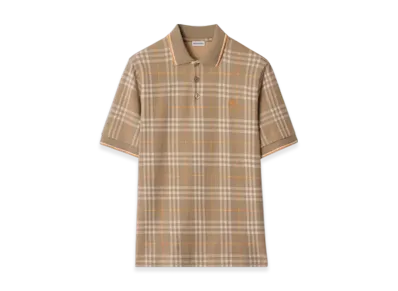 Burberry Check Cotton Polo Shirt "Bloom"