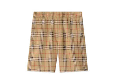 Burberry Check Jersey Shorts "Sand"