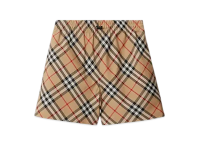 Burberry Check Shorts "Sand"