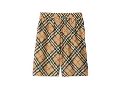 Burberry Check Silk Shorts "Sand"