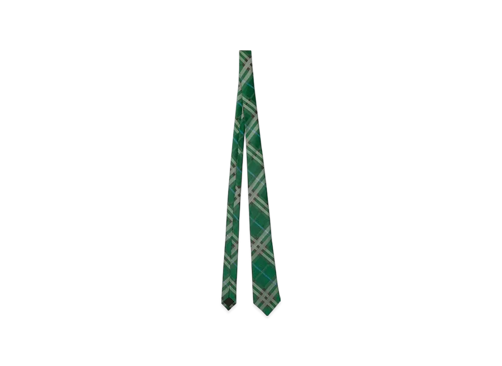 Burberry Check Silk Tie "Leaf"