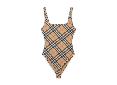 Burberry Check Swimsuit "Sand"