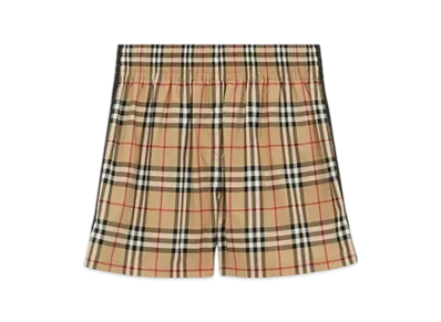 Burberry Check Stretch-cotton Shorts "Archive Beige"
