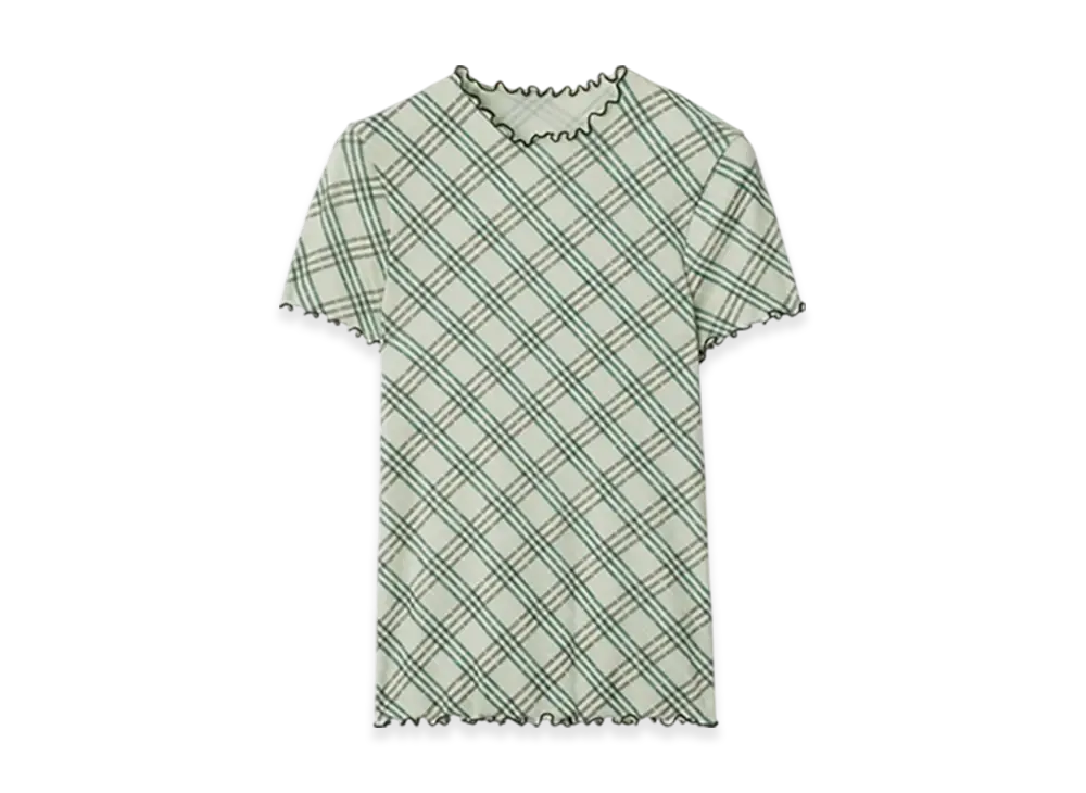 Burberry Check Stretch-cotton T-shirt "Breeze"