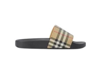 Burberry Check Slides "Archive Beige"