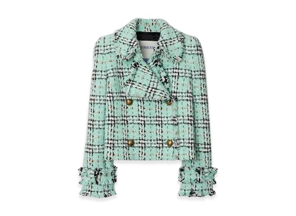 Burberry Check Boucle Jacket "Surf"