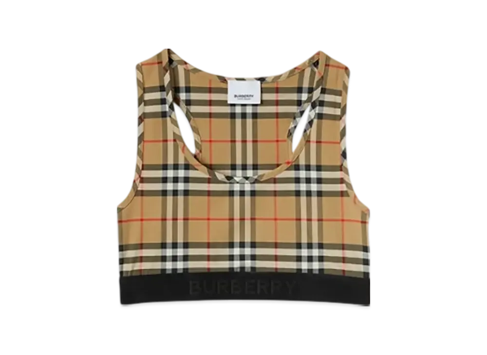 Burberry Check Bra Top "Archive Beige"