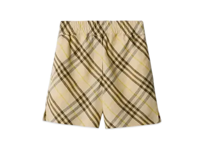 Burberry Check Linen Shorts "Wheat"