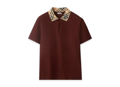 Burberry Check Collar Cotton Polo Shirt "Box"