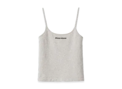 MIU MIU Seamless Melange Top "Grey"