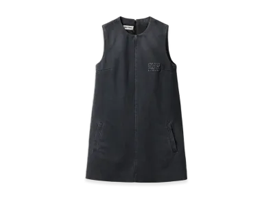 MIU MIU Cotton Mini Dress "Grey"