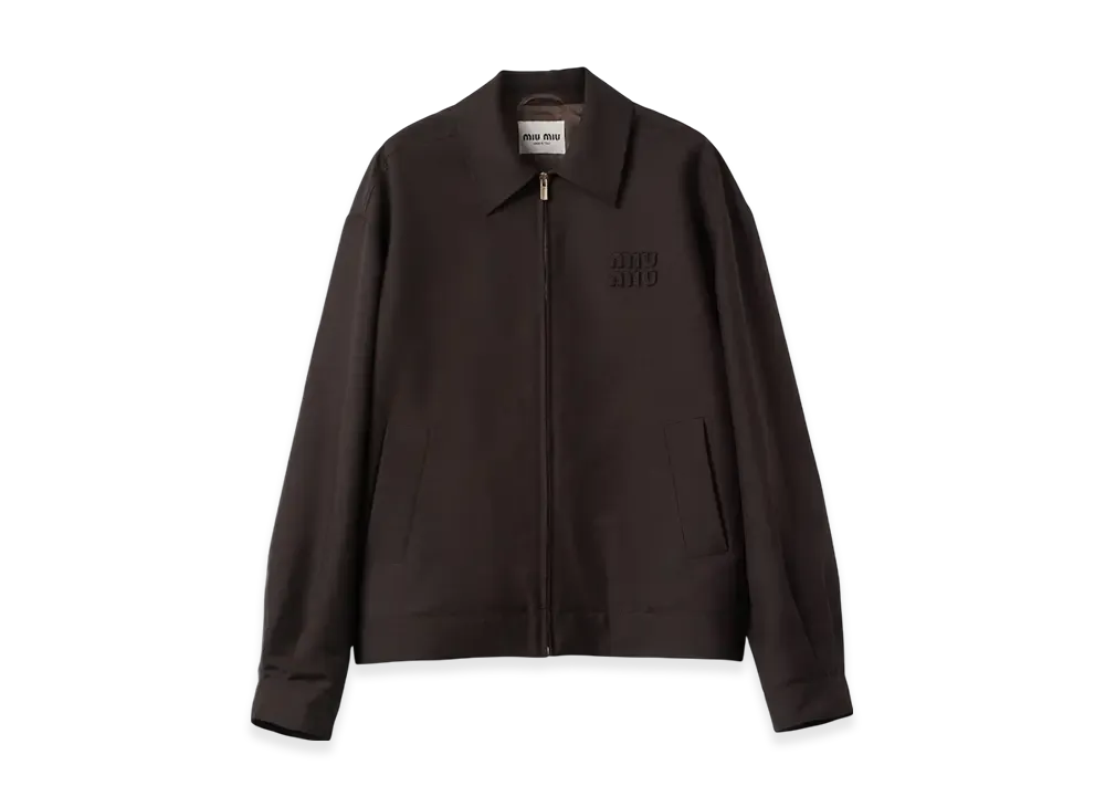 MIU MIU Mohair Blouson Jacket "Ebony"