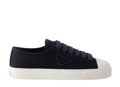 PRADA Women's Cotton Gabardine Sneakers "Navy"