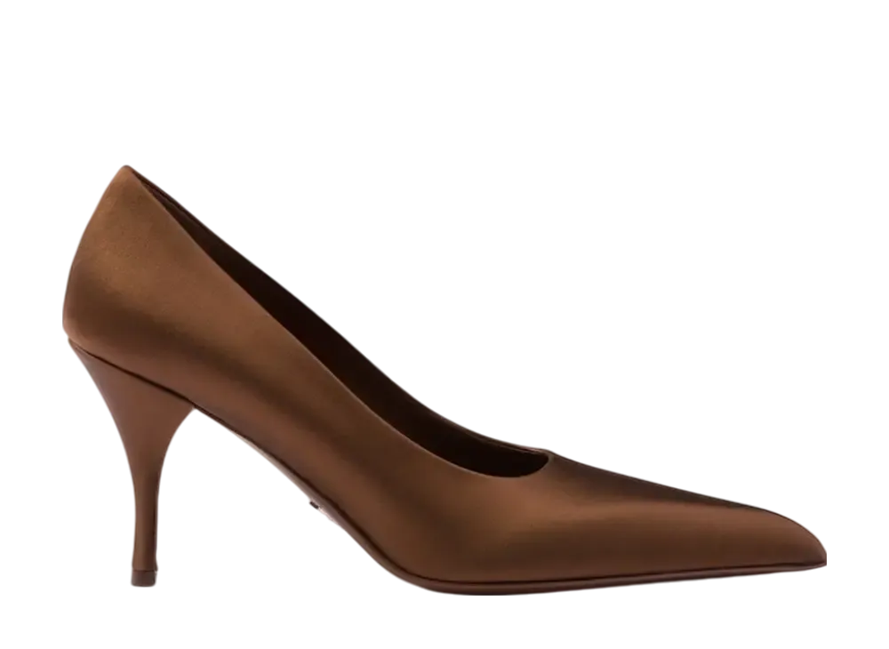 PRADA Women's Satin Pumps "Brown"