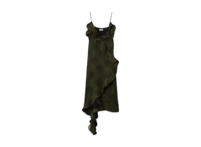 Burberry Check Silk Wrap Dress "Oil"