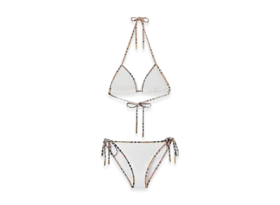 Burberry Check Trim Bikini "White"