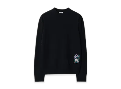 Burberry Check Label Wool Sweater "Black"