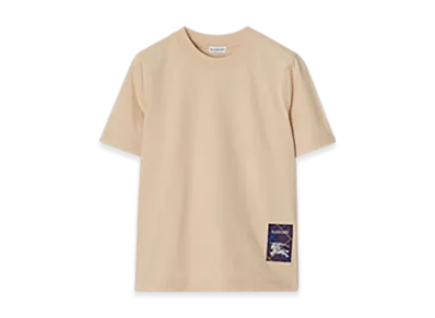 Burberry Check Label Cotton T-shirt "Teacup"