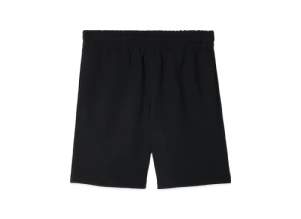 Burberry Check Label Cotton Shorts "Black"