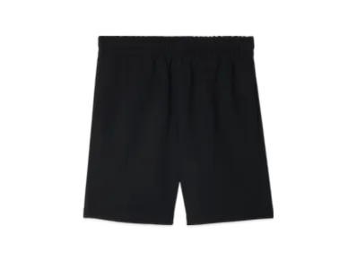 Burberry Check Label Cotton Shorts "Black"