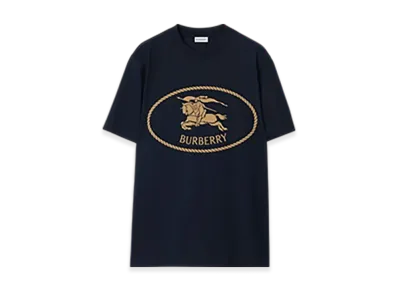 Burberry Night Stamp Cotton T-shirt "Navy"