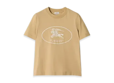 Burberry Night Stamp Cotton T-shirt "Flax"