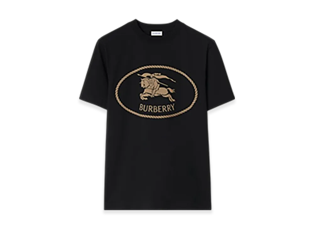 Burberry Night Stamp Cotton T-shirt "Black"