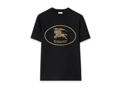 Burberry Night Stamp Cotton T-shirt "Black"