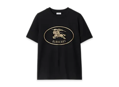 Burberry Night Stamp Cotton T-shirt "Black"