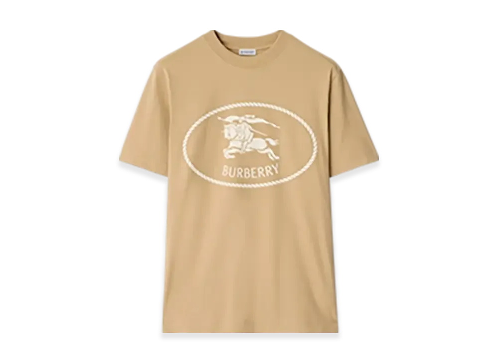 Burberry Night Stamp Cotton T-shirt "Flax"