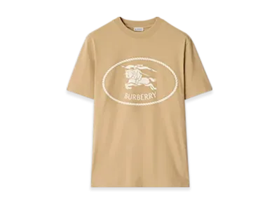 Burberry Night Stamp Cotton T-shirt "Flax"