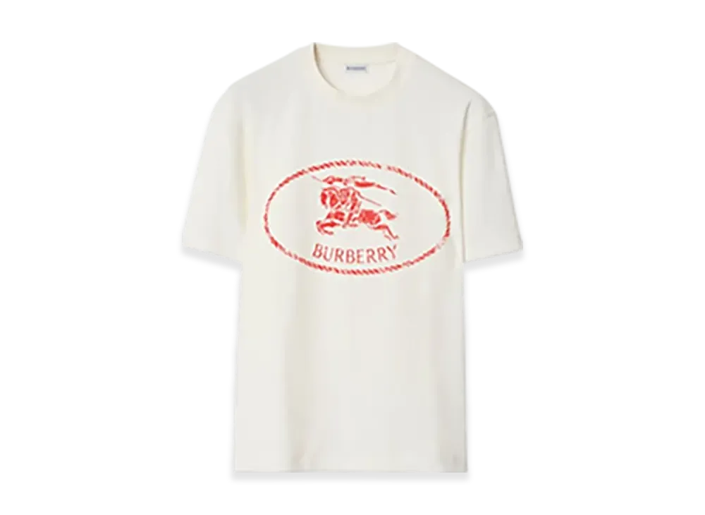 Burberry Night Stamp Cotton Blend T-shirt "Chalk"