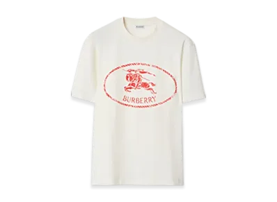Burberry Night Stamp Cotton Blend T-shirt "Chalk"