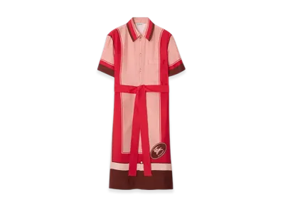 Burberry Night Stamp Box Silk Shirt Dress "Box"