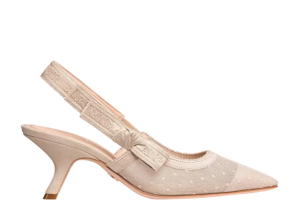 ディオール ウィメンズ ジャドール スリングバックパンプス メッシュ & プリュムティ "ヌード"