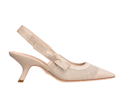 Dior Women's J'Adior Slingback Pumps Mesh & Plumetis "Nude"