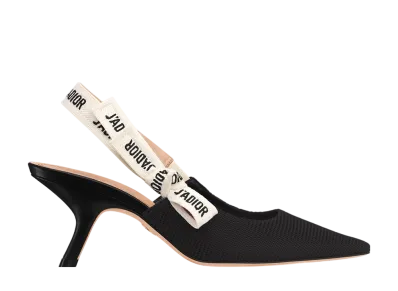 Dior Women's J'Adior Slingback Pumps Technical Fabric "Black"