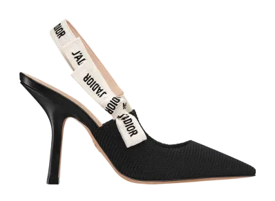 Dior Women's J'Adior Slingback Pumps Technical Fabric "Black"